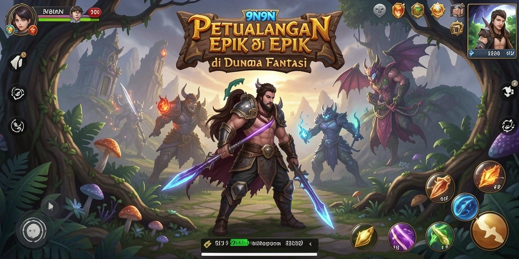 Tampilan gameplay yang menakjubkan dari 9N9N dalam petualangan yang mendebarkan.