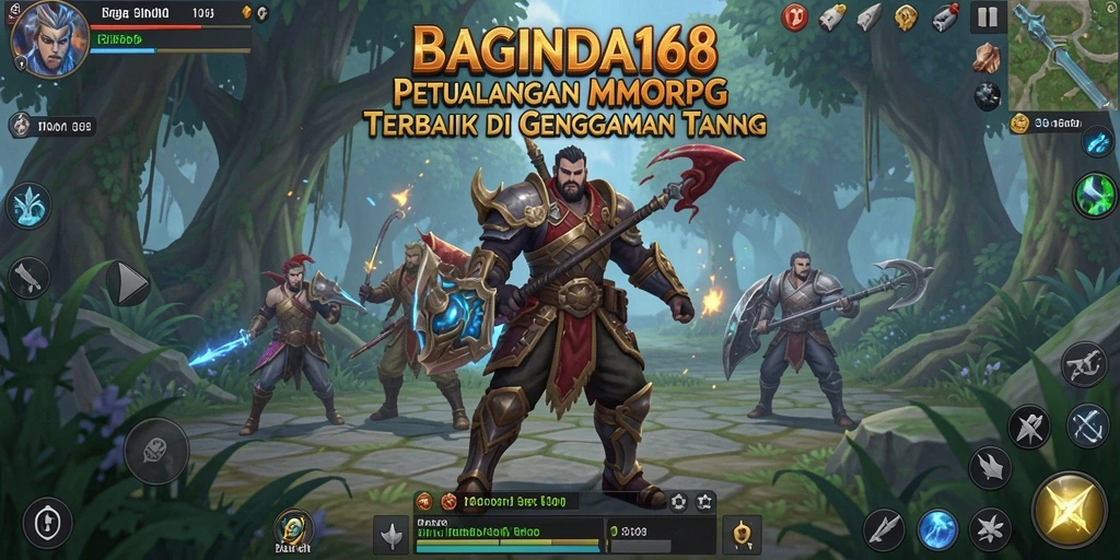 Tampilan gameplay <strong>BAGINDA168</strong>, menunjukkan petualangan seru di dunia MMORPG.