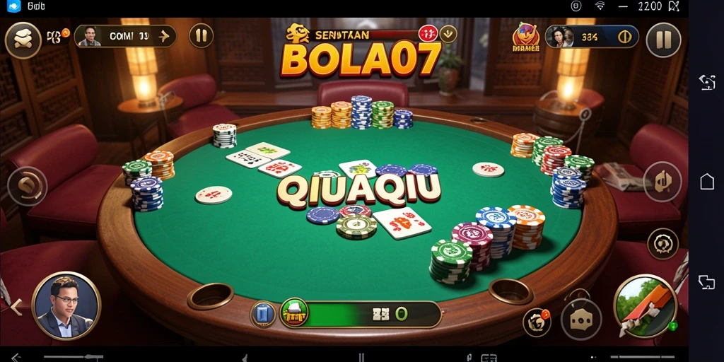 Screenshot gameplay QiuQiu dalam BOLA07 yang seru.