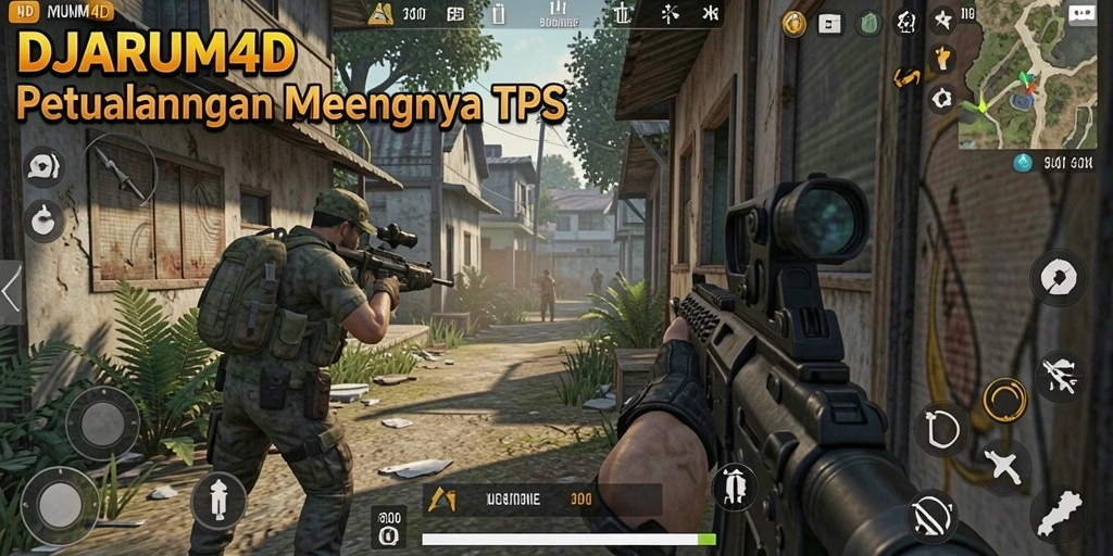 Screenshot utama DJARUM4D menampilkan aksi seru gameplay TPS.