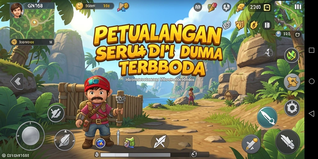 Tampilan gameplay GN168 di dunia terbuka yang luas dan menawan.