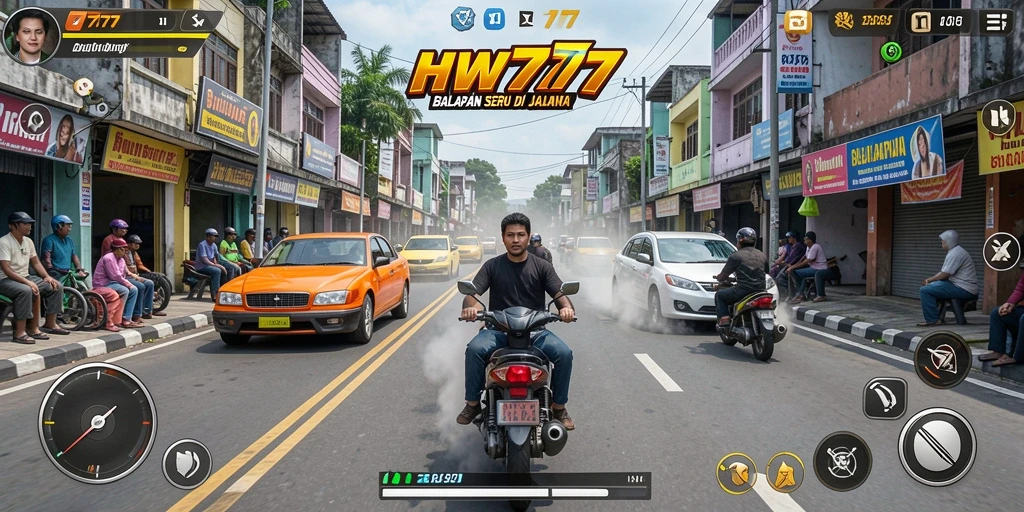 Tampilan gameplay HW777 yang menegangkan dan penuh adrenalin.
