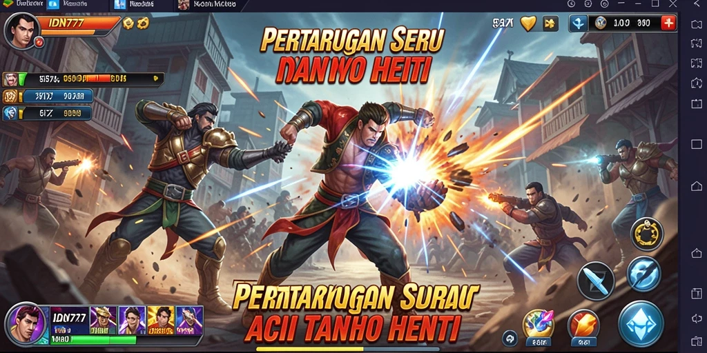 Tampilan gameplay epik dalam IDN777 yang menegangkan dan penuh aksi.
