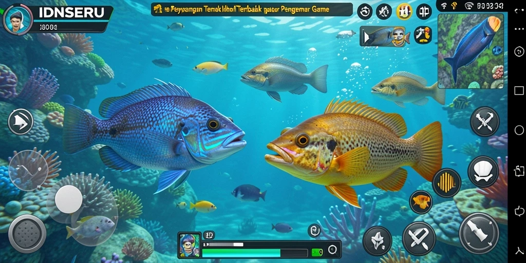 Gameplay seru IDNSERU dengan berbagai ikan yang menunggu untuk ditangkap.