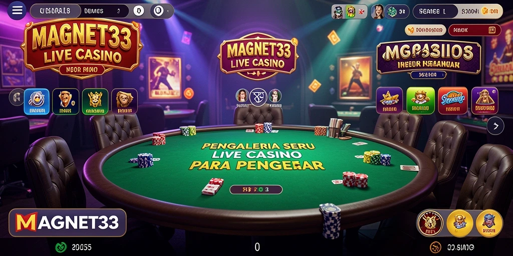 Tampilan menarik dari gameplay Live Casino di MAGNET33.
