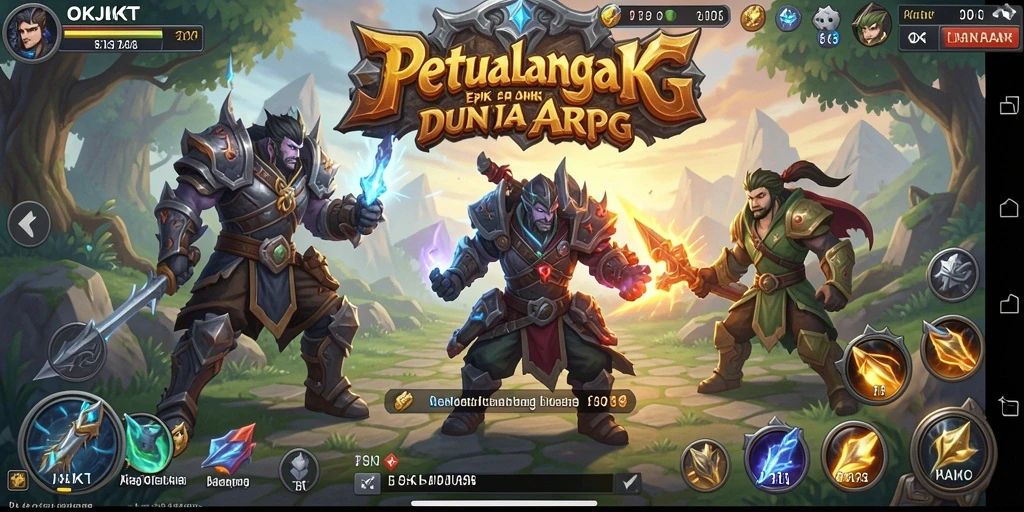 Tangkapan layar gameplay penuh aksi dari OKJKT.
