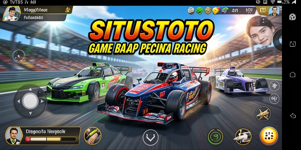 Tampilan gameplay SITUSTOTO menampilkan balapan seru dengan grafis yang memukau.
